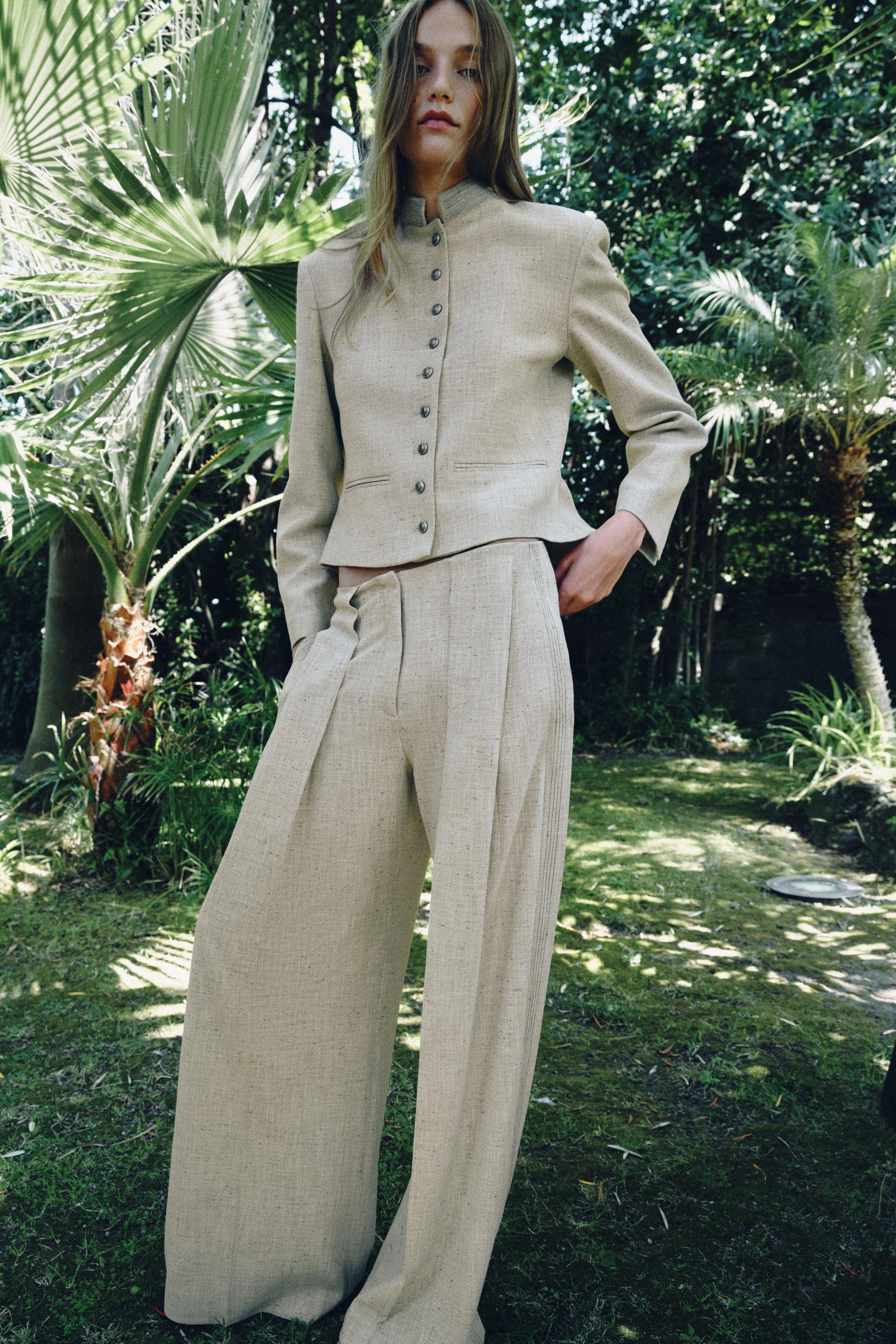 ZW COLLECTION TOPSTITCHED STRAIGHT LEG PANTS